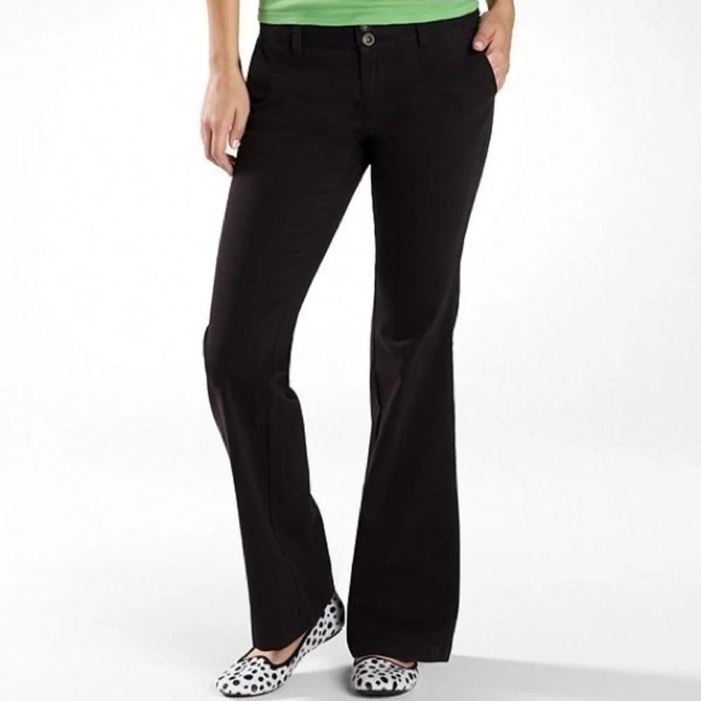 WOMENS ARIZONA JEAN CO BLACK BOOTCUT FLARE PANTS